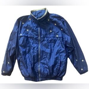 Euro Joy Vintage 80s Navy & Gold Jacket Outerwear Retro